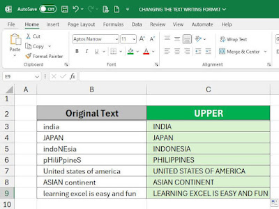 Rumus Fungsi Excel untuk Mengubah Huruf Kecil Jadi Kapital