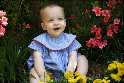 Campbell with spring flowers 351