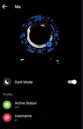 messenger dark mode