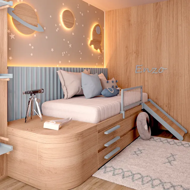 quarto infantil para menino, mobiliário e decoração infantil flybaby