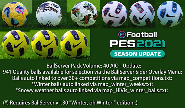PES 2021 BallServer Pack Vol. 40 AIO Update