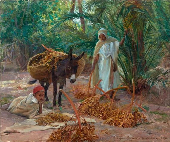 La récolte des dattes, 1895 - Eugène Alexis Girardet