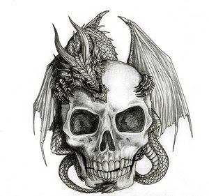 skull tattoo,  tattoo design