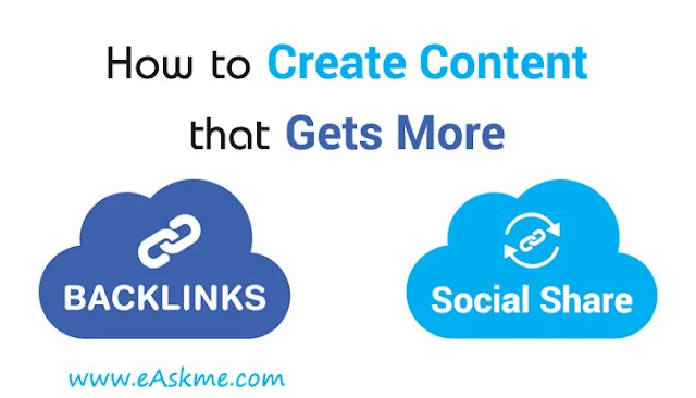 How to Create Content that Gets More Shares and Backlinks too?: eAskme