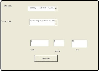 Calculate Age Candidate Using Data Picker Control