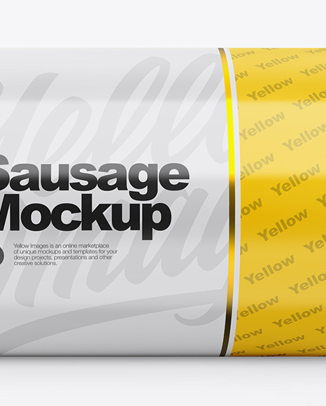 Download Glossy Sausage Chub Mockup