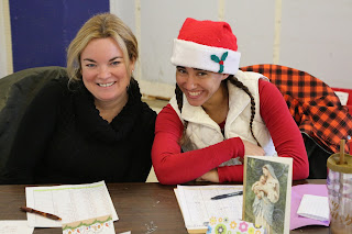 Erin Lynch, left, Franklin Food Pantry Executive Director, and Ellie Teixeira, lead Food Elf