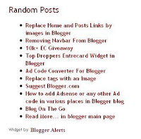 Random Posts Widget For Blogger