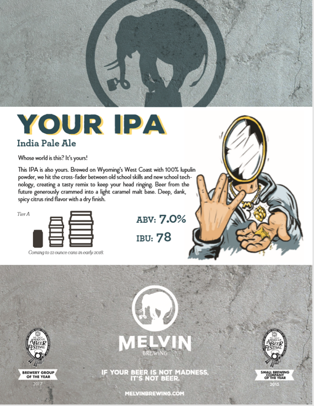 Can Swilling Brew Be Charitable? Melvin Brewing's Your IPA Says Hell Yeah