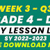 WEEK 3 GRADE 4 DAILY LESSON LOG Q3 