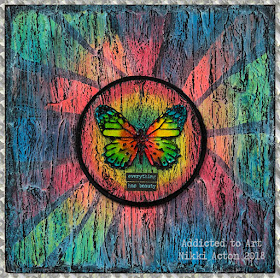 Canvas featuring Tim Holtz 3-D Texture Fades  - Lumbar and Butterfly Duo.