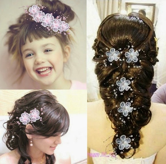Wedding Hairstyles For Long Hair With Accessories Flowers 