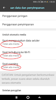 non aktifkan download otomatis wa