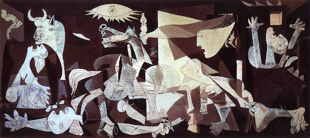 Famous Painting "Guernica" by Pablo Picasso, 1937