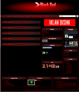 Download Template Black Red Transparent For Blog