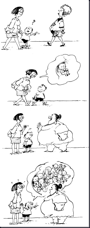 Image from "Papá en prácticas" blog (drawings by Sergio Aragonés)