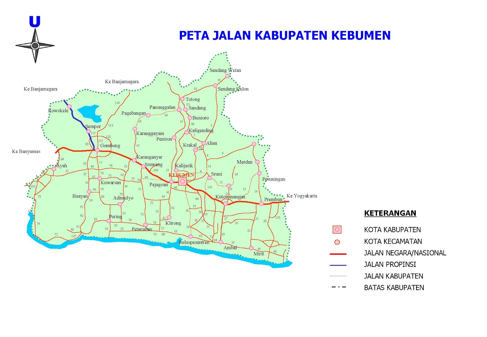  Peta  Kabupaten Kebumen