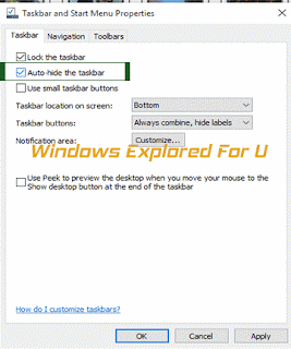 How to fix Auto hide taskbar in Windows 10