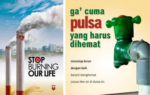 Contoh Iklan Berhenti Merokok dan Hemat Air