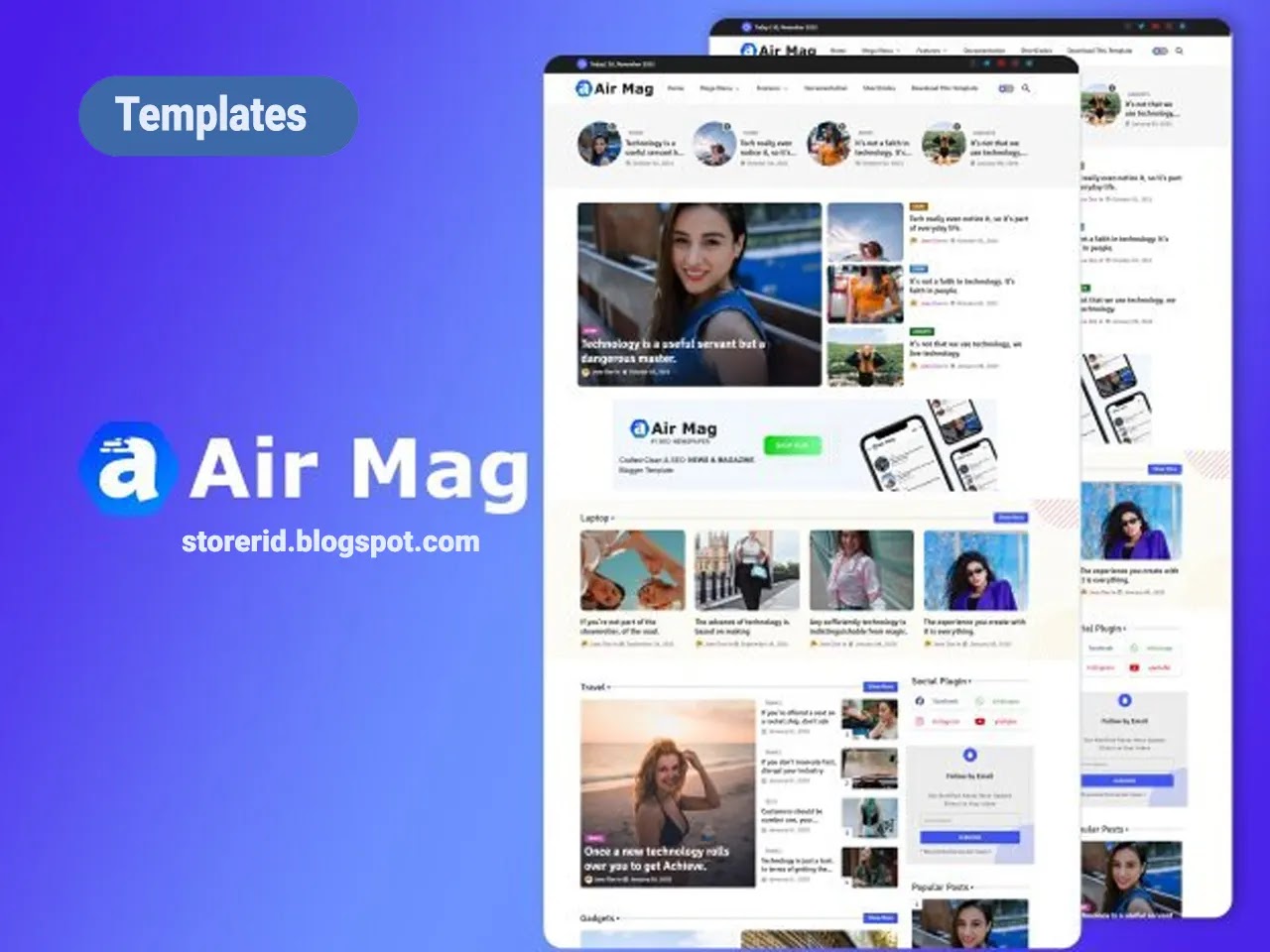 AirMag - News Blogger Template 2023