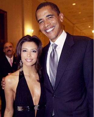 Eva Longoria and President Obama