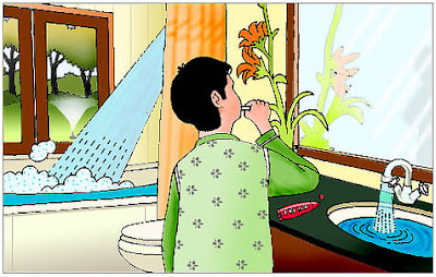 water wastage at bathroom