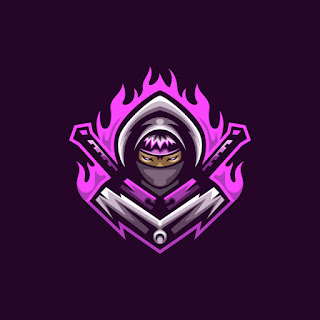 Cool Design Gaming Ninja Gaming Logo Purple Color