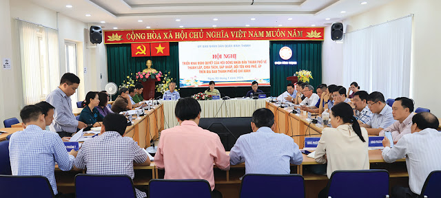 Quang cảnh hội nghị triển khai Nghị quyết HĐND  thành phố. (Ảnh: MD)