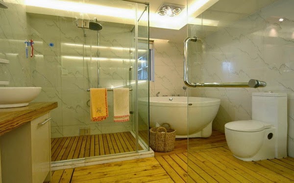 Wooden Bathroom Floor Design Ideas