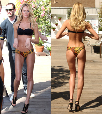 The voluptuous Candice Swanepoel response to skinny physique issue