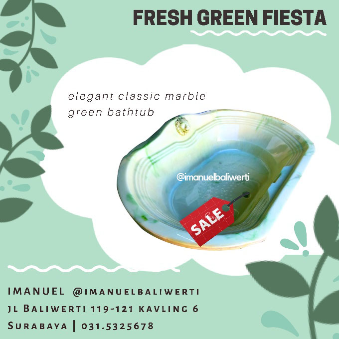 jual bak mandi elegan besar hijau surabaya