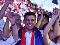 Paraguay ruling party's Santiago Peña wins presidential election.