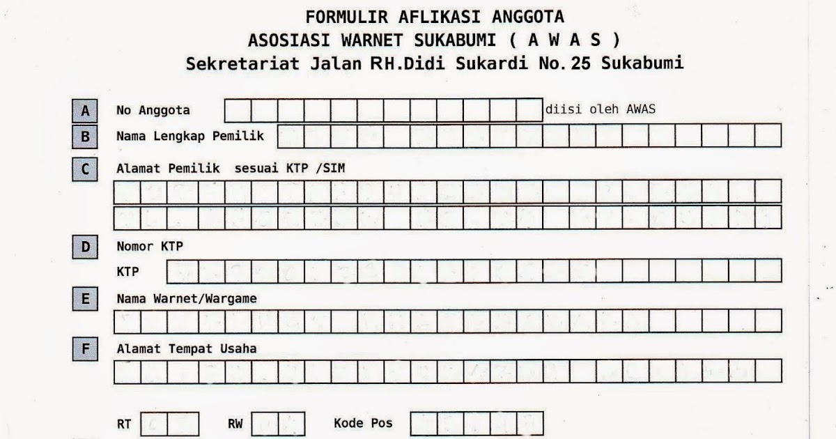 Contoh Format Formulir Pendaftaran Sekolah Mei 2015 | Contoh Surat 