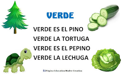 Poesía para niños del color verde Imprimir