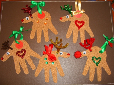 Craft Ideas Home on Christmas Crafts For Kids  Reindeer Christmas Cards And Ornaments