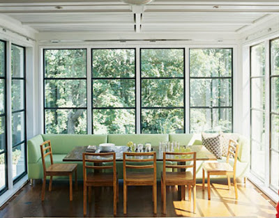 Banquette Dining Furniture on Modern Dining Room Featured In House Beautiful December 2006 Issue