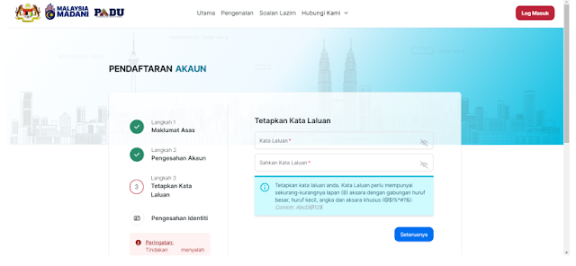 Cara Daftar Pangkalan Data Padu Malaysia