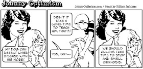 johnny optimism, medical, humor, sick, jokes, boy, wheelchair, doctors, hospital, stilton jarlsberg, therapy dog, cirrhosis, smell the roses