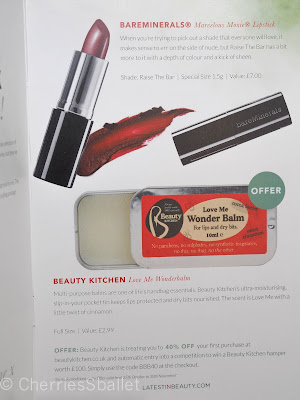 BBB Dream Box IV - BareMinerals Marvelous Moxie Lipstick in Riase The Bar, Beauty Kitchen Love Me Wonderbalm