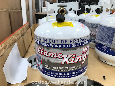 Fire up the bbq grill with the Flame King Max 20lb Propane Tank