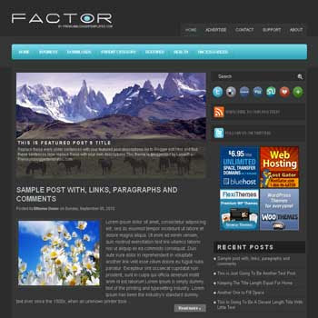 Factor blogger template. pagination for blogger ready. magazine style template blog. image slider template blog