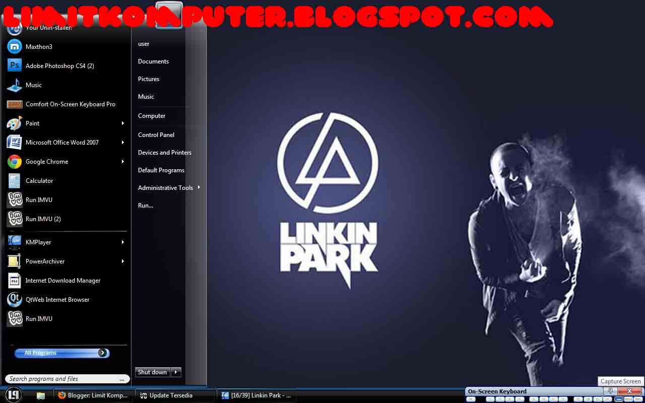Download Tema Linkin Park Windows 7 Full Glass Pengertian Komputer