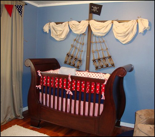 wall decor ideas for boy nursery Baby Boy Pirate Nursery Theme | 504 x 446