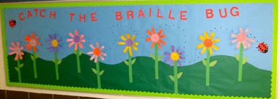 Photo of Braille bulletin board