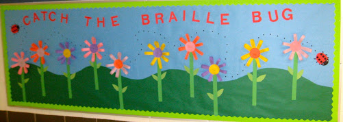 Photo of Braille bulletin board