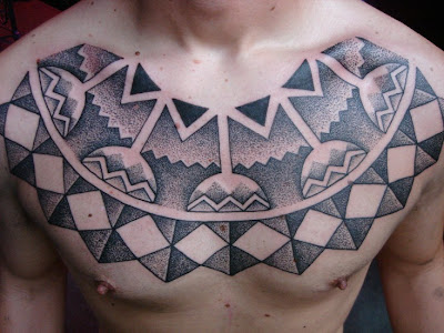 Chest Tattoo Polynesian Tattoo Image name Dotwork Chest