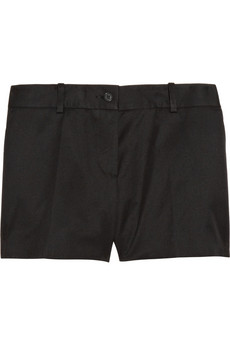 Broadcloth-cotton mini shorts by Michael Kors
