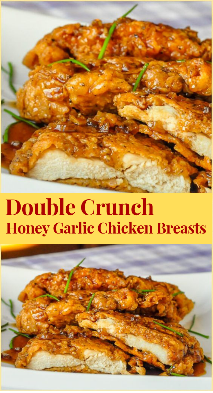 DOUBLE CRUNCH HONEY GARLIC CHICKEN BREASTS #Dinner #Chicken