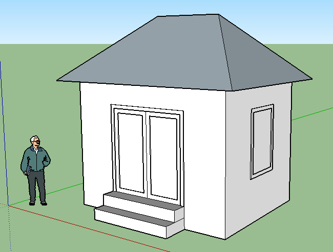 Belajar SketchUp  hari 5 Membuat gambar  rumah sederhana 