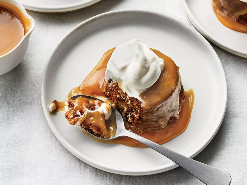 Pear Sticky Toffee Cakes with Miso-Caramel Sauce